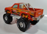 2002 Tonka Hasbro Funrise Monster Truck Racing Orange Pressed Steel and Plastic Toy Car Vehicle 12" Long