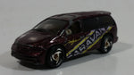 1998 Hot Wheels First Editions Dodge Caravan Van Dark Red Burgundy Die Cast Toy Car Vehicle