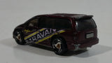 1998 Hot Wheels First Editions Dodge Caravan Van Dark Red Burgundy Die Cast Toy Car Vehicle