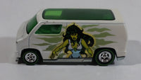 2017 Hot Wheels Pop Culture: Women of Marvel She-Hulk Custom '77 Dodge Van White Die Cast Toy Car Vehicle