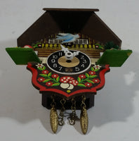 Vintage Bavarian Chalet Lodge Style Miniature Plastic Cuckoo Clock Made in Germany