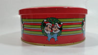 The Walt Disney Company Mickey Mouse Cartoon Character Christmas Themed Round Tin Metal Container