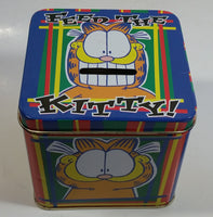 Paws Jim Davis Garfield "Feed The Kitty" Tin Metal Coin Bank Cartoon Collectible