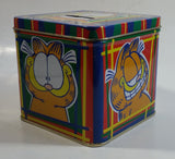 Paws Jim Davis Garfield "Feed The Kitty" Tin Metal Coin Bank Cartoon Collectible