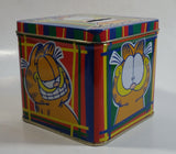 Paws Jim Davis Garfield "Feed The Kitty" Tin Metal Coin Bank Cartoon Collectible