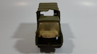 Vintage Buddy L Military Truck Army Green Pressed Steel Toy Car Vehicle Busted Up