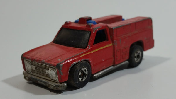 1978 Hot Wheels Emergency Squad Rescue Ranger Red Fire Truck Die Cast Toy Car Vehicle - BW - Blue Lights - Hong Kong