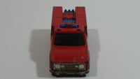 1978 Hot Wheels Emergency Squad Rescue Ranger Red Fire Truck Die Cast Toy Car Vehicle - BW - Blue Lights - Hong Kong