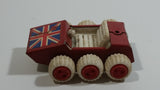 Vintage Buddy L British Flag Union Jack 6 Wheeler ATV Dune Buggy Red Pressed Steel and Plastic Toy Car Vehicle