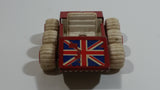 Vintage Buddy L British Flag Union Jack 6 Wheeler ATV Dune Buggy Red Pressed Steel and Plastic Toy Car Vehicle