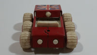 Vintage Buddy L British Flag Union Jack 6 Wheeler ATV Dune Buggy Red Pressed Steel and Plastic Toy Car Vehicle