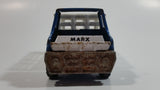 Vintage 1960s Louis Marx Blue and White Stake Bed Dumping Farm Truck Pressed Steel Toy Car Vehicle