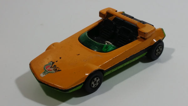 Vintage 1971 Lesney Matchbox Super Kings No. K-31 Bertone Runabout Orange and Green Die Cast Toy Car Vehicle