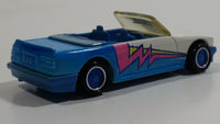 Rare Version 1990 Hot Wheels California Customs BMW 323 M3 White and Blue Die Cast Toy Car Vehicle - BMW Stamped License Plate