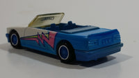 Rare Version 1990 Hot Wheels California Customs BMW 323 M3 White and Blue Die Cast Toy Car Vehicle - BMW Stamped License Plate