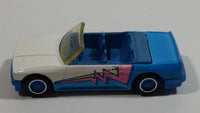 Rare Version 1990 Hot Wheels California Customs BMW 323 M3 White and Blue Die Cast Toy Car Vehicle - BMW Stamped License Plate