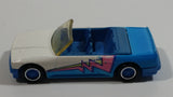 Rare Version 1990 Hot Wheels California Customs BMW 323 M3 White and Blue Die Cast Toy Car Vehicle - BMW Stamped License Plate