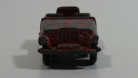 Vintage Tootsie Toys Red Military Jeep Die Cast Toy Car Vehicle Made in Chicago U.S.A.