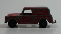 Vintage Tootsie Toys Panel Truck Woody Red Die Cast Toy Car Vehicle Made in Chicago U.S.A.