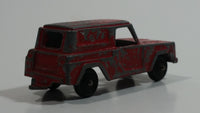 Vintage Tootsie Toys Panel Truck Woody Red Die Cast Toy Car Vehicle Made in Chicago U.S.A.