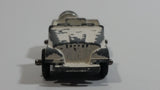 Vintage 1950s MidgeToy Midge Military Jeep White Tiny Miniature Die Cast Toy Car Vehicle
