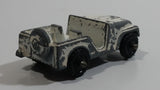 Vintage 1950s MidgeToy Midge Military Jeep White Tiny Miniature Die Cast Toy Car Vehicle