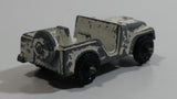 Vintage 1950s MidgeToy Midge Military Jeep White Tiny Miniature Die Cast Toy Car Vehicle