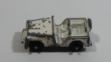 Vintage 1950s MidgeToy Midge Military Jeep White Tiny Miniature Die Cast Toy Car Vehicle
