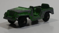 Vintage Tootsie Toys Green Military Jeep Die Cast Toy Car Vehicle Made in Chicago U.S.A.