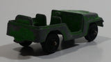 Vintage Tootsie Toys Green Military Jeep Die Cast Toy Car Vehicle Made in Chicago U.S.A.