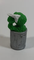 1980s Applause Muppets Sesame Street Oscar The Grouch Throwing a Paper Airplane PVC Figurine