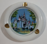 Vintage Walt Disney Productions Disneyland Castle White Gold Trim Porcelain Ash Tray