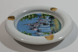 Vintage Walt Disney Productions Disneyland Castle White Gold Trim Porcelain Ash Tray