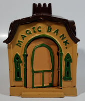 Vintage Magic Bank Mechanical Turning Cashier Cast Iron Coin Bank