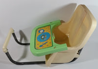 Vintage 1983 Coleco Cabbage Patch Kids Green and Tan Plastic Doll High Chair Toy