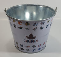 Molson Canadian Coors Light Beer NHL Ice Hockey Team Logos Metal Pail Ice Bucket