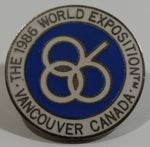 1986 The World Exposition Vancouver, B.C. Canada Round Metal and Enamel Lapel Pin