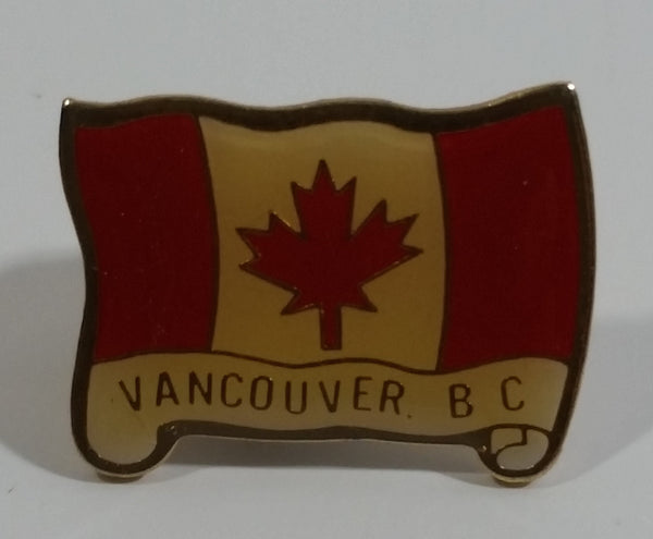 Vancouver, BC, Canada Canadian Flag Shaped Enamel Metal Lapel Pin