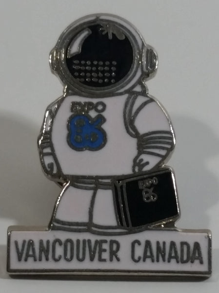 1986 Vancouver Exposition Expo 86 Ernie The Astronaut Carrying Briefcase Enamel Metal Lapel Pin