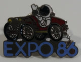 1986 Vancouver Exposition Expo 86 Ernie The Astronaut in a Car Enamel Metal Lapel Pin