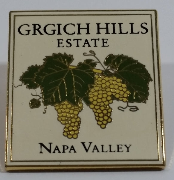 Grgich Hills Estate Napa Valley Square Metal and Enamel Lapel Pin Travel Collectible