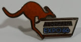 1986 Vancouver Exposition Expo 86 Australia Kangaroo Themed Enamel Metal Lapel Pin