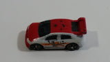 Mega Bloks Streetz Red and White Miniature Plastic Die Cast Toy Car Vehicle