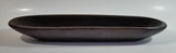 Dark Brown 14" Long Heavy Pottery Dish