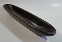 Dark Brown 14" Long Heavy Pottery Dish