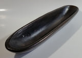 Dark Brown 14" Long Heavy Pottery Dish