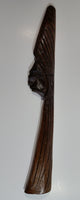 African Wood Carved 17 1/2" Tall Face Decorative Wall Hanging