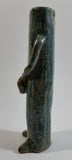 Dark Green Glazed Cactus Hands Crossed 7" Tall Pottery Vase