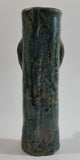 Dark Green Glazed Cactus Hands Crossed 7" Tall Pottery Vase