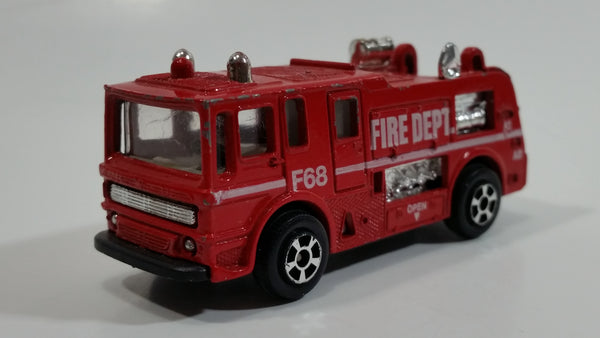 Vintage PlayArt Fire Tender Fire Truck Red Die Cast Toy Car Vehicle - Made in Hong Kong